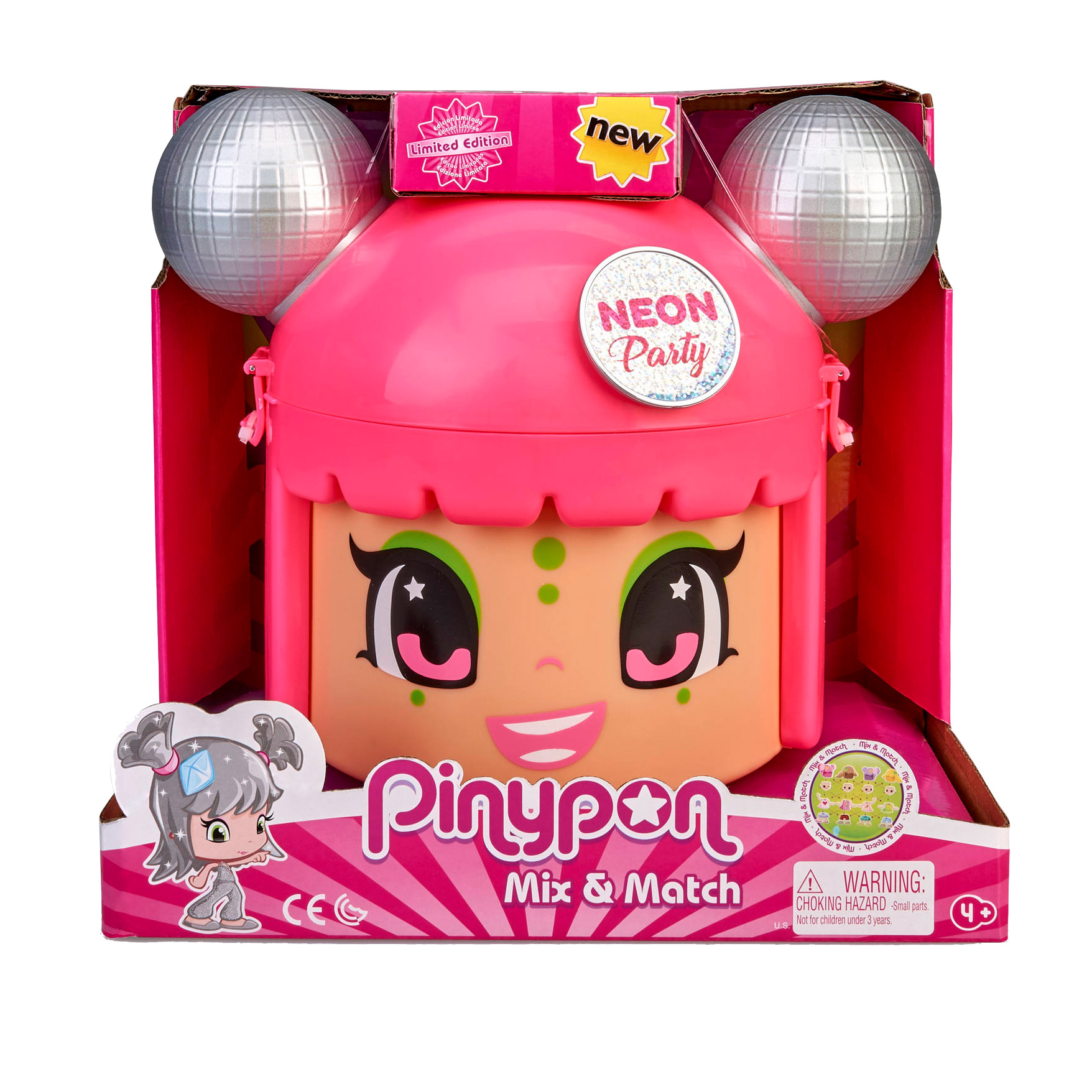 Pinypon | Cabeza Neon Party contenedora