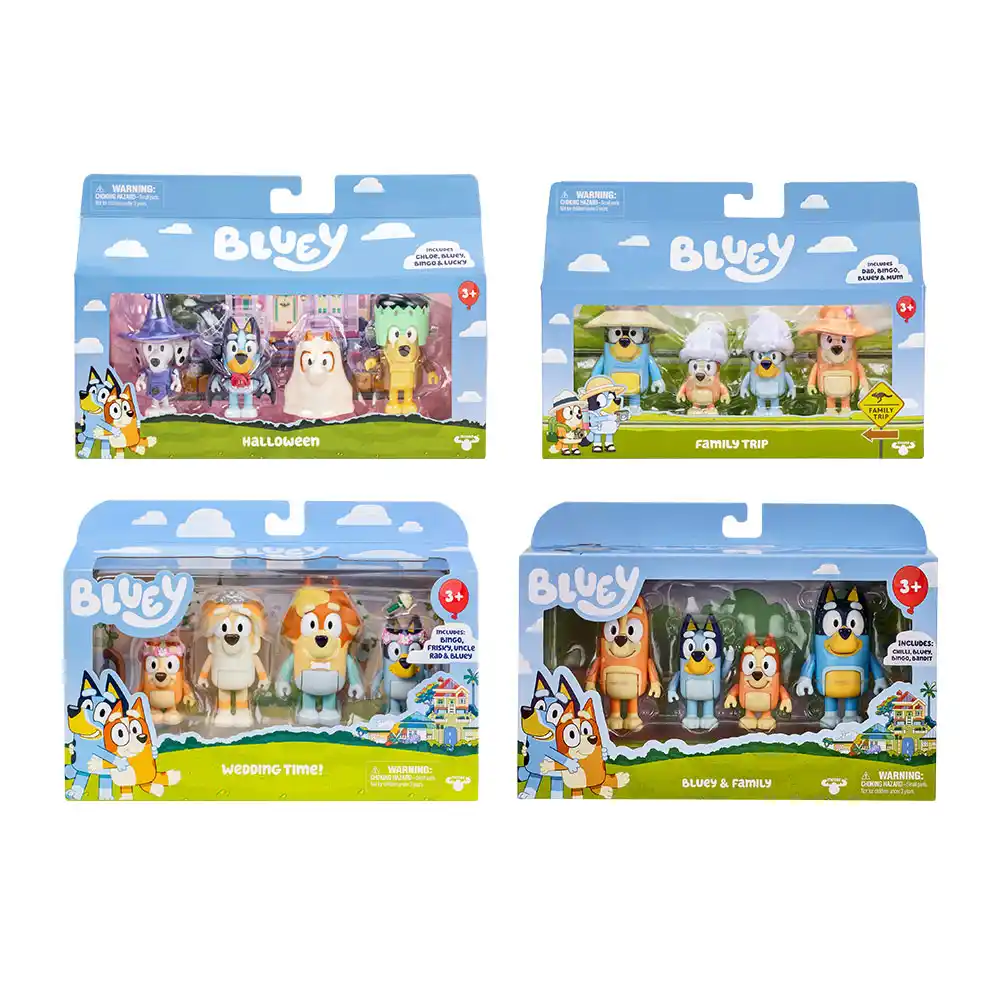 Bluey | Pack 4 Figuras