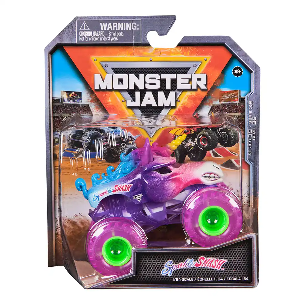 Monster Jam | Vehículo Sparkle Smash 1:64