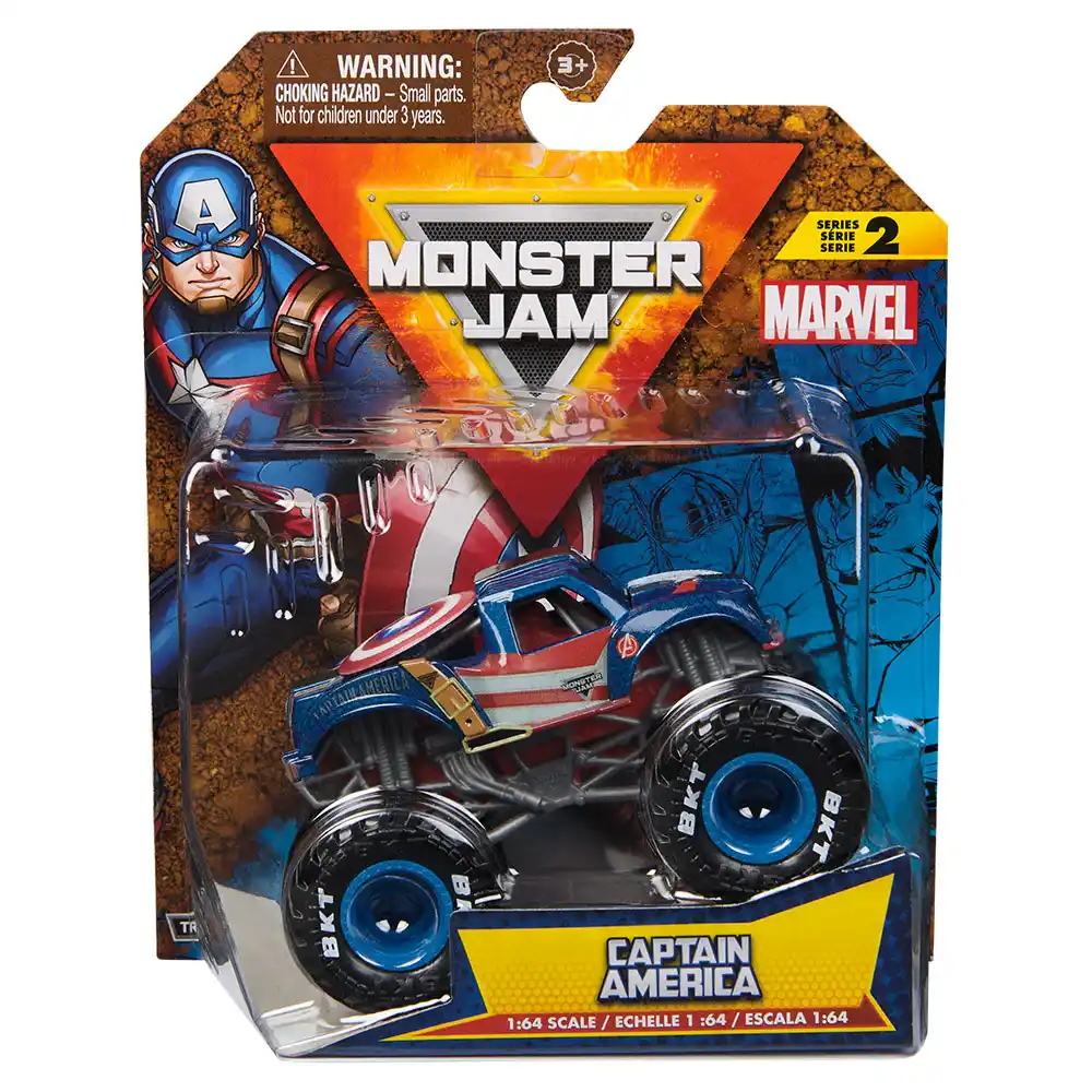 Monster Jam | Vehículo Capitán Amércia 1:64