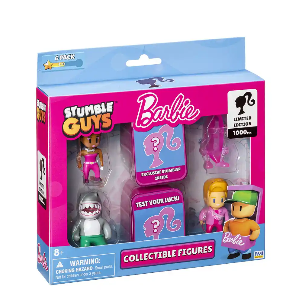 Stumble Guys | Pack 6 Figuras Skin Barbie